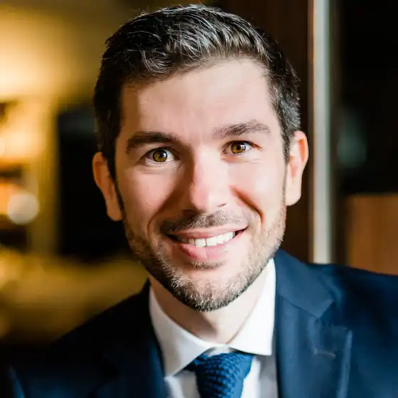 Portrait of Jean Loup Le Roux, Partner at LNK Aviation.